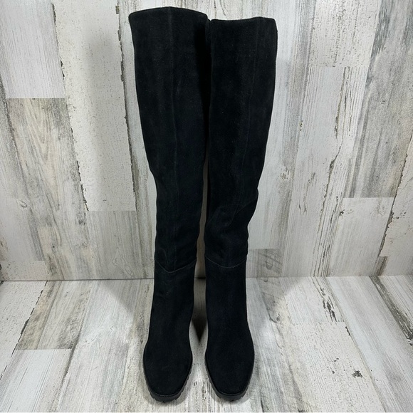 NEW Blondo Sierra Black Suede Leather Waterproof Over the Knee Boots #1295 - Picture 4 of 13